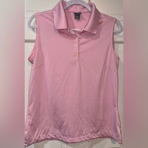 Page & Tuttle Womens Size M Sleeveless Pink Polo Golf Shirt Excellent Condition